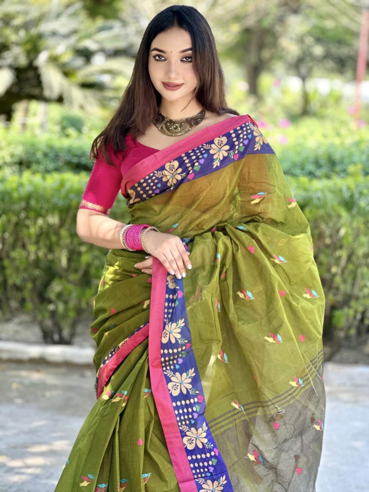 অরিজিনাল আড়ং সুতি শাড়ি।CS-10