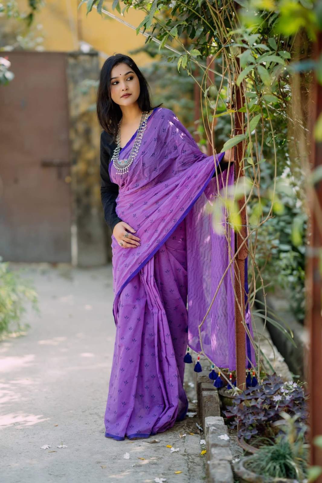 Handloom Cotton Hand Block Printed Saree | CBS-06